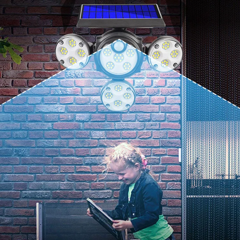 LED Solar Light Outdoor 4Head Motion Sensor Wall Lamp IP65 Waterproof LED Flood Light For Home Garden Yard Street Lighting
LED Solar Light Outdoor 4Head Motion Sensor Wall Lamp IP65 Waterproof LED Flood Light For Home Garden Yard Street Lighting