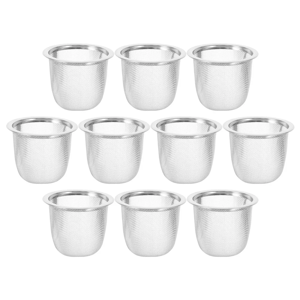 10 Pcs Teapot Infuser Insert Accessories Cup Stainless Steel Coffee Strainer Filter Mesh Travel
10 Pcs Teapot Infuser Insert Accessories Cup Stainless Steel Coffee Strainer Filter Mesh Travel