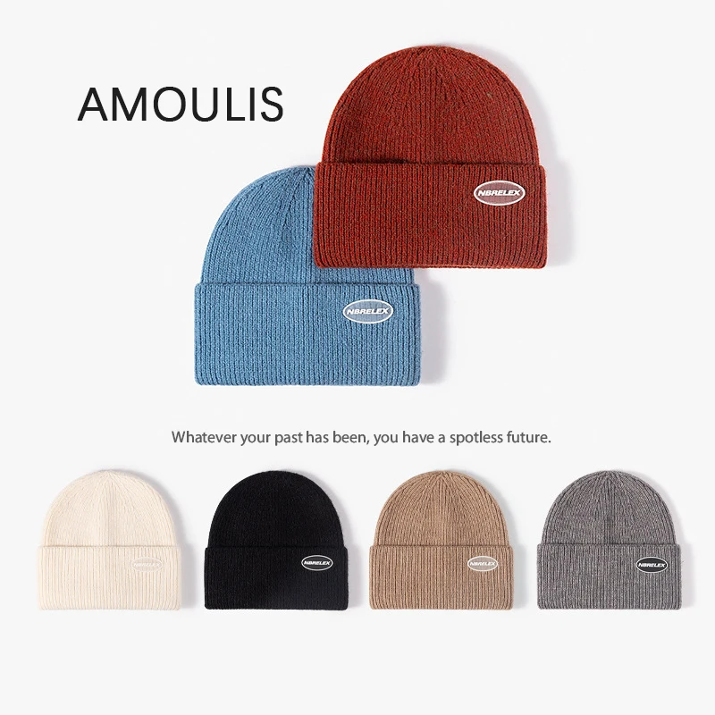 AMOULIS Winter Knitted Hats for Women and Men Fashion Letter Patch Skullies Beanies Outdoor Keep Warm Ski Caps Casual Melon Cap
AMOULIS Winter Knitted Hats for Women and Men Fashion Letter Patch Skullies Beanies Outdoor Keep Warm Ski Caps Casual Melon Cap