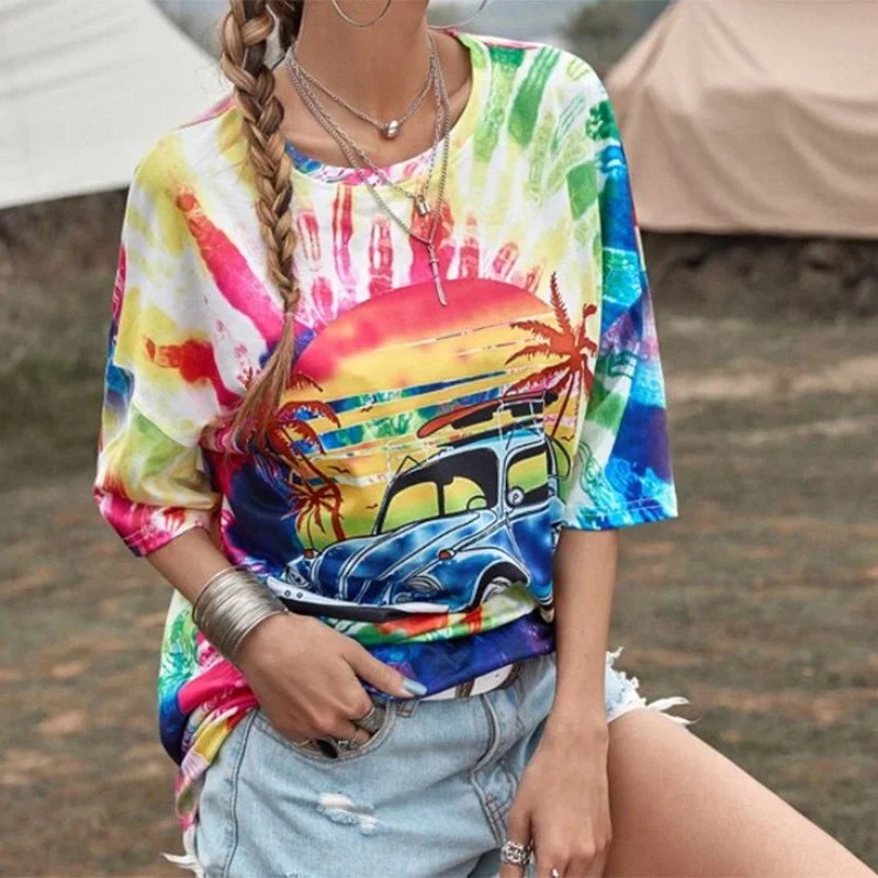 Gradient Tie Dye Oversized T Shirt Women O Neck Short Sleeve Graphic Tees Casual Tshirts Summer Streetwear Harajuku Shirt Tops
Gradient Tie Dye Oversized T Shirt Women O Neck Short Sleeve Graphic Tees Casual Tshirts Summer Streetwear Harajuku Shirt Tops