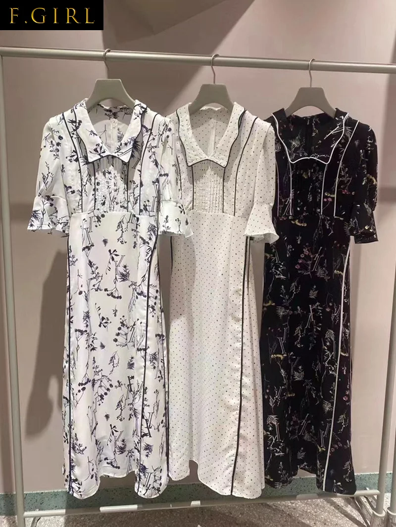 F GIRLS Retro Japanese Vestidos Lapel Puff Sleeve Line Contrast Color Print Polka Dot Dress 2023 Spring Summer New Women Robes
F GIRLS Retro Japanese Vestidos Lapel Puff Sleeve Line Contrast Color Print Polka Dot Dress 2023 Spring Summer New Women Robes