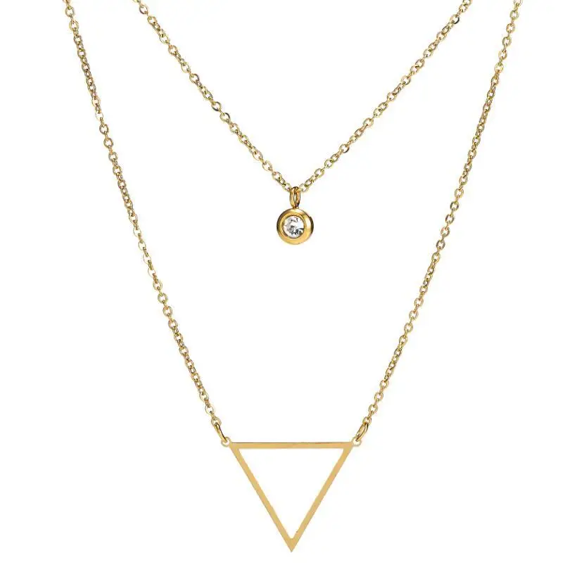 TOOCNIPA Bohemian Triangle Geometric Crystal Pendant Necklace Simple Creative Double Layer Necklace For Women Men Best Gift
TOOCNIPA Bohemian Triangle Geometric Crystal Pendant Necklace Simple Creative Double Layer Necklace For Women Men Best Gift