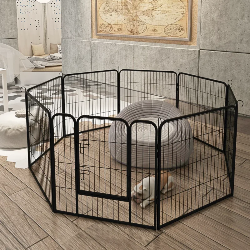 SUGIFT Dog Playpen 8 Panels Heavy Duty Dog Pen Dog Fence Playpen Indoor Outdoor, 31.5 Inch 
SUGIFT Dog Playpen 8 Panels Heavy Duty Dog Pen Dog Fence Playpen Indoor Outdoor, 31.5 Inch