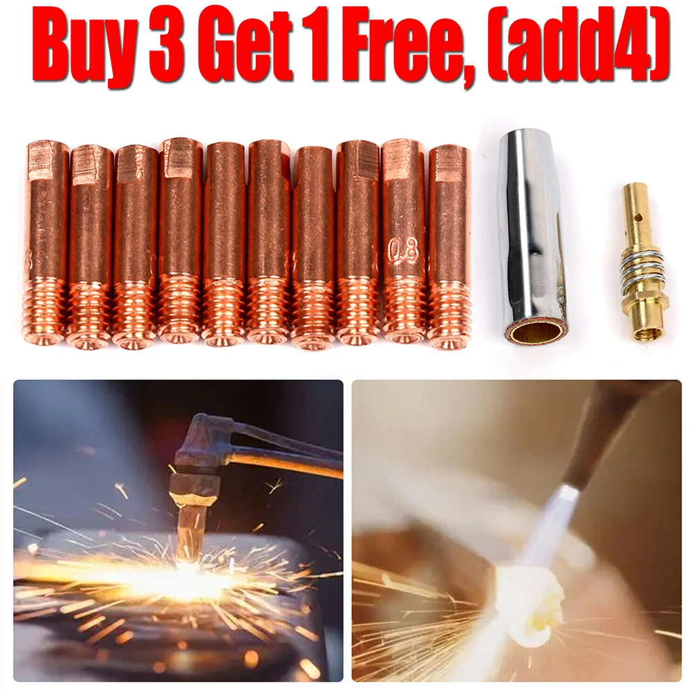 12 Pcs MB15 MIG Welding Nozzle Shroud Contact Tips 0.6mm/0.8mm/1.0mm Tip Holder Gas Diffuser Welding Torch Accessories Set
12 Pcs MB15 MIG Welding Nozzle Shroud Contact Tips 0.6mm/0.8mm/1.0mm Tip Holder Gas Diffuser Welding Torch Accessories Set