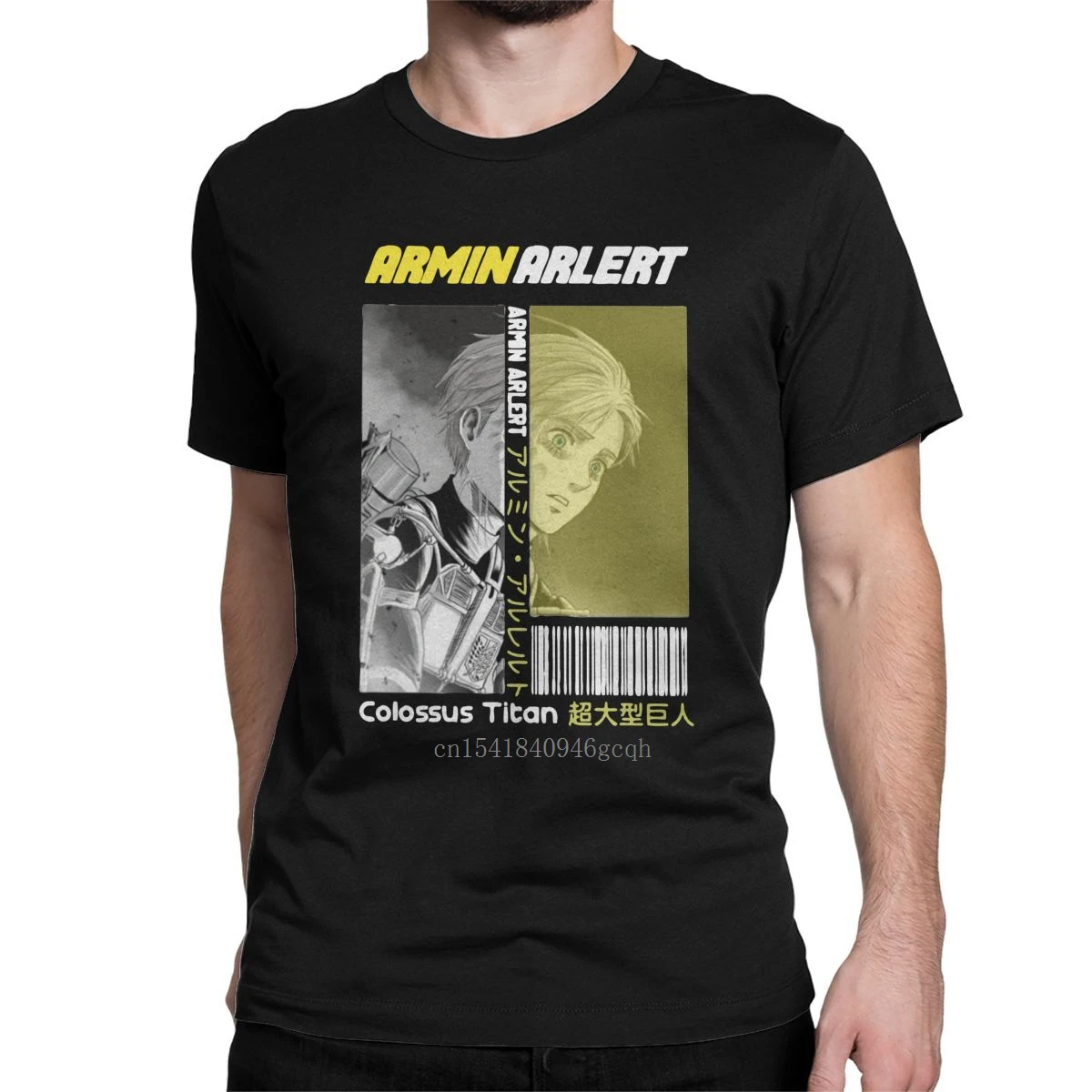 Fashion Armin Alert Attack On Titan T-Shirts for Men O Neck Pure Cotton T Shirts Colossus Titan Tees Plus Size Clothes
Fashion Armin Alert Attack On Titan T-Shirts for Men O Neck Pure Cotton T Shirts Colossus Titan Tees Plus Size Clothes