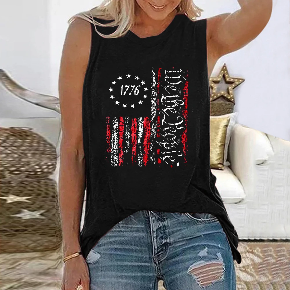 Seeyoushy Be The Peopie 1776 Summer New Women's Sleeveless T-shirt Independence Day Y2K Aesthetic Women's Top Ropa De Mujer
Seeyoushy Be The Peopie 1776 Summer New Women's Sleeveless T-shirt Independence Day Y2K Aesthetic Women's Top Ropa De Mujer