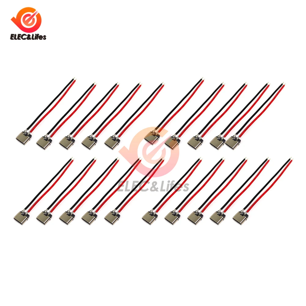 20pcs/lot USB Type-C 2P 3A 20V Welding Wire Female Connector Cable For DIY Mobile Phone Charging free shipping
20pcs/lot USB Type-C 2P 3A 20V Welding Wire Female Connector Cable For DIY Mobile Phone Charging free shipping