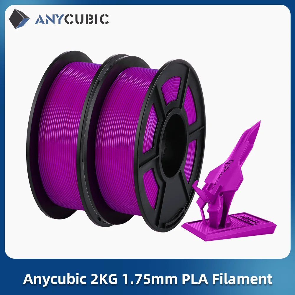 

2 шт./лот ANYCUBIC PLA Филамент 1,75 мм пластик для FDM 3D принтера 1 кг/рулон резиновые расходные материалы для 3d-печати Mega S