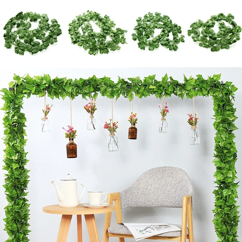 200cm Artificial plants Creeper green leaf Ivy vine For Home Wedding Decor wholesale diy Hanging Garland Artificial Flowers
200cm Artificial plants Creeper green leaf Ivy vine For Home Wedding Decor wholesale diy Hanging Garland Artificial Flowers