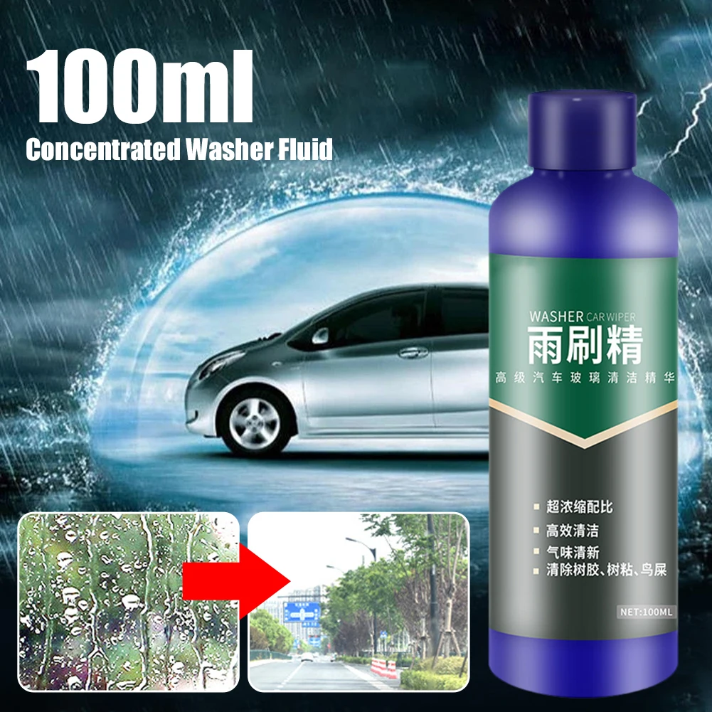 100ML Car Windshield Washer Fluid 1:40 Concentrate 1Bottle for 4L Oil Film Dirt Remover Essence Glass Cleaning Fluid Accessories
100ML Car Windshield Washer Fluid 1:40 Concentrate 1Bottle for 4L Oil Film Dirt Remover Essence Glass Cleaning Fluid Accessories