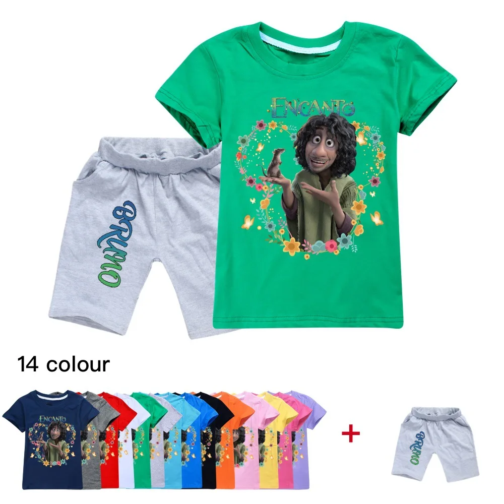 2022 Disney encanto Cartoon Print Casual Girls Short Sleeves + Pants 2pcs New Pattern Kids Classic Summer Boys Set
2022 Disney encanto Cartoon Print Casual Girls Short Sleeves + Pants 2pcs New Pattern Kids Classic Summer Boys Set