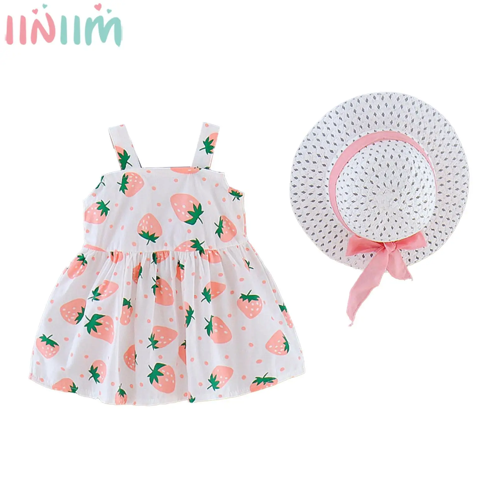 Baby Girls Cute Floral Print Princess Dress Sleeveless Countryside Tutu Sundress with Straw Hat for Beach Holiday Daily Party
Baby Girls Cute Floral Print Princess Dress Sleeveless Countryside Tutu Sundress with Straw Hat for Beach Holiday Daily Party