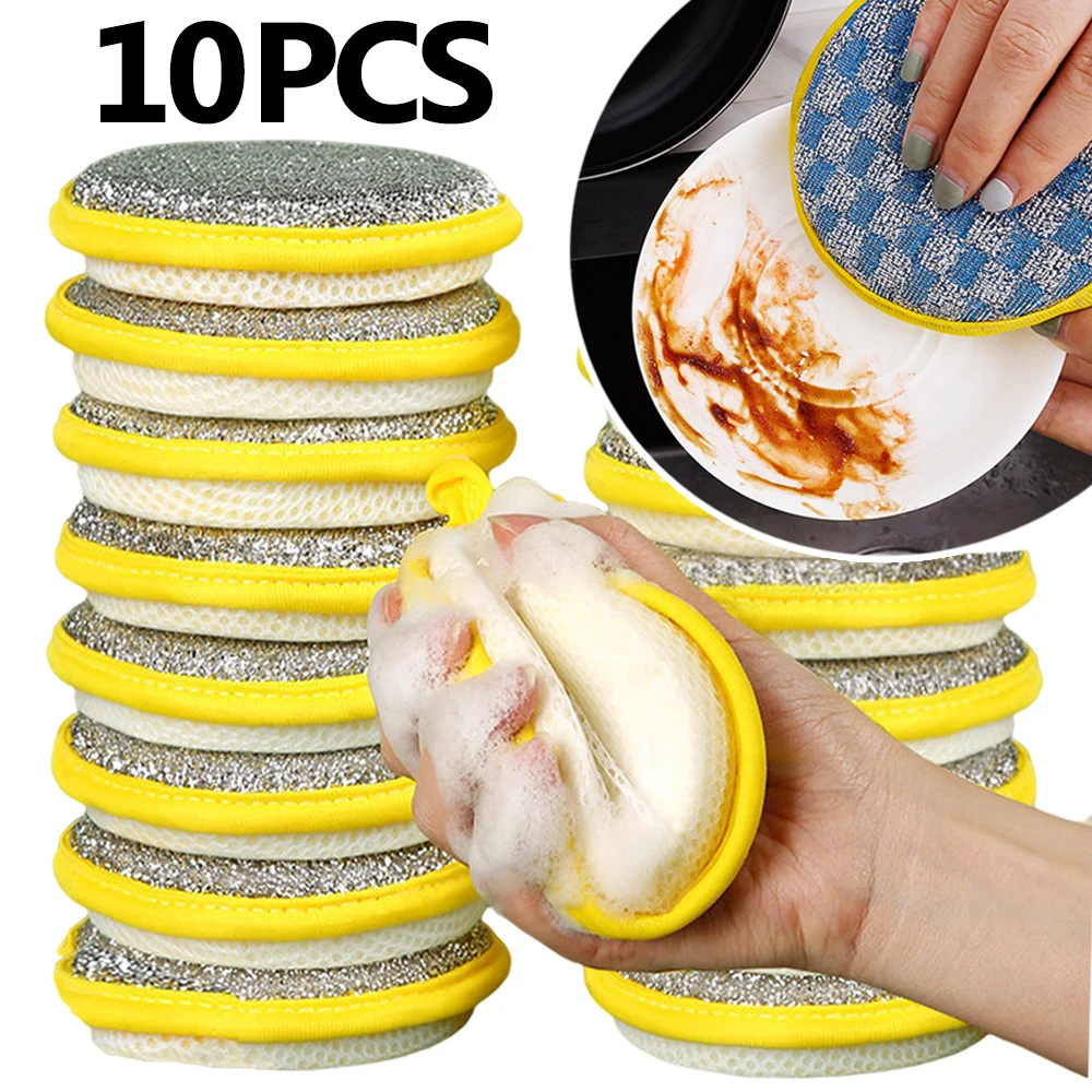 10Pcs Double Side Dish Washing Sponge Reusable Kitchen Washing Brush Pan Pot Dish Wash Sponges Household Cleaning Kitchen Tools
10Pcs Double Side Dish Washing Sponge Reusable Kitchen Washing Brush Pan Pot Dish Wash Sponges Household Cleaning Kitchen Tools