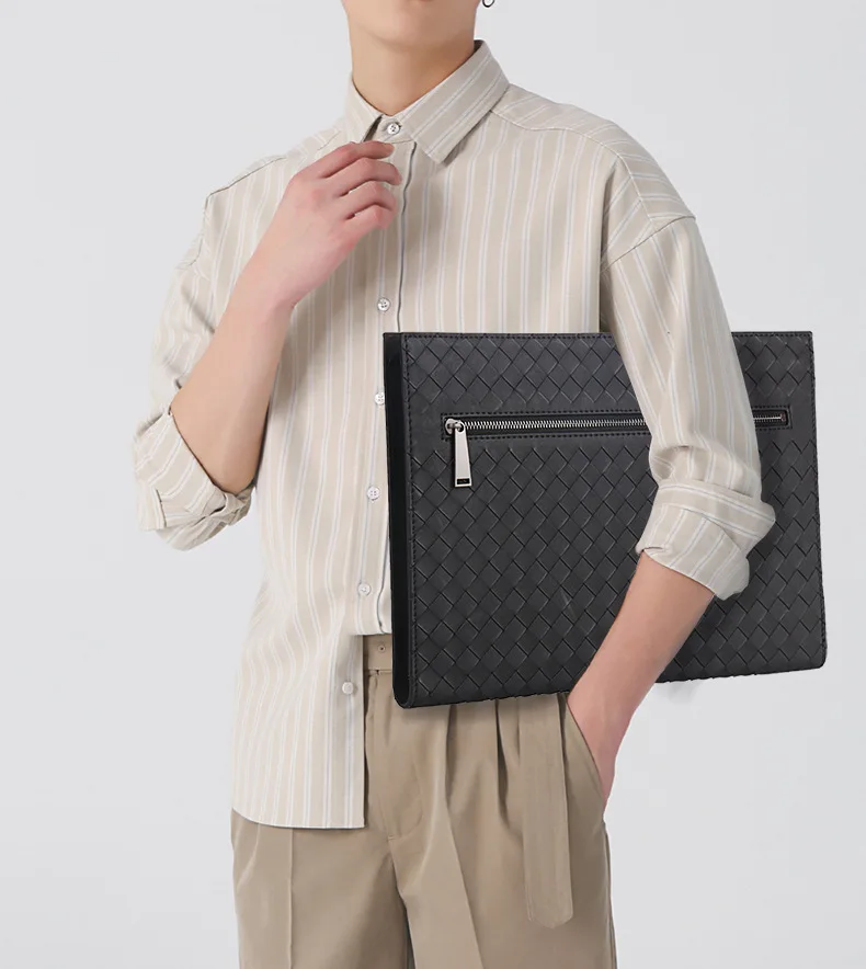 Men's Clutch Genuine Leather Large Capacity Business Document Bag Luxury Brand Woven Bag Simple Style Classic Envelope Bag New
Men's Clutch Genuine Leather Large Capacity Business Document Bag Luxury Brand Woven Bag Simple Style Classic Envelope Bag New
