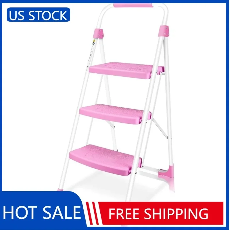 TOOLITIN 3 Step Ladder, Portable Folding Step Stool with Wide Anti-Slip Pedal, 500lbs Sturdy Steel Ladder
TOOLITIN 3 Step Ladder, Portable Folding Step Stool with Wide Anti-Slip Pedal, 500lbs Sturdy Steel Ladder