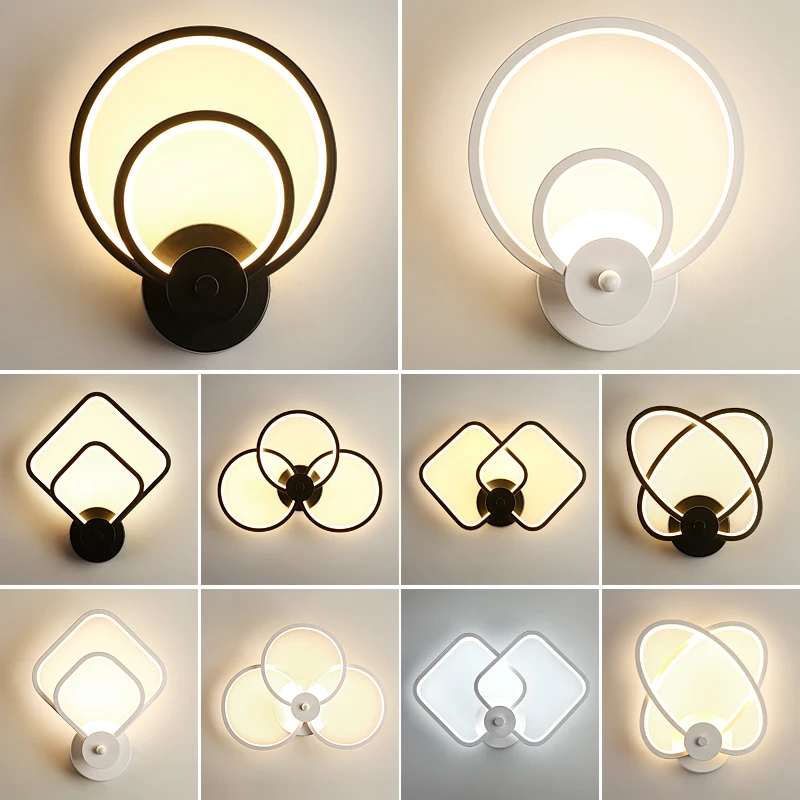

Modern LED Wall Lamps for Bedroom Bedside Interior Lights Sconce Living Room Corridor Aisle Balcony Porch Nordic Indoor Lighting