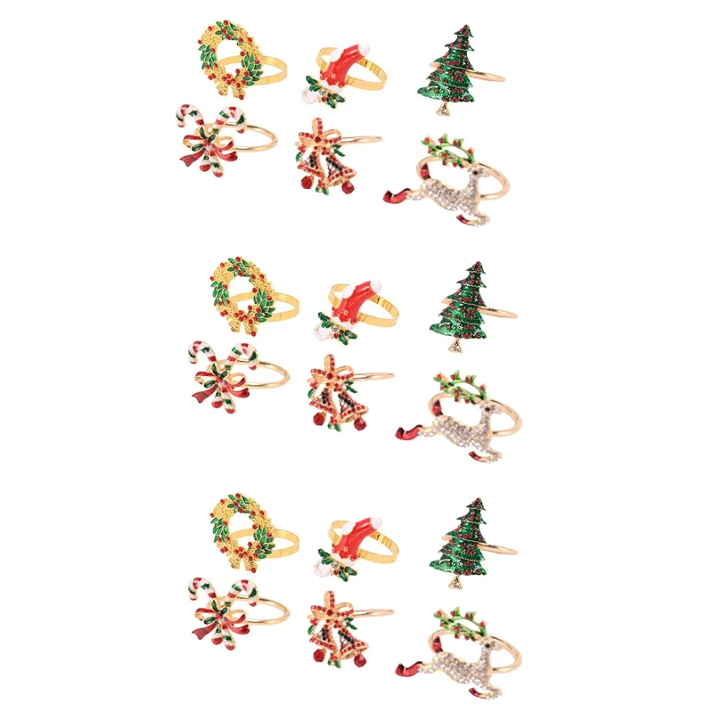 Christmas Napkin Rings Sets Of 18 Pcs, Gold Napkin Ring Holders Metal Dinner Tables Rings For Christmas Weddings Banquet
Christmas Napkin Rings Sets Of 18 Pcs, Gold Napkin Ring Holders Metal Dinner Tables Rings For Christmas Weddings Banquet