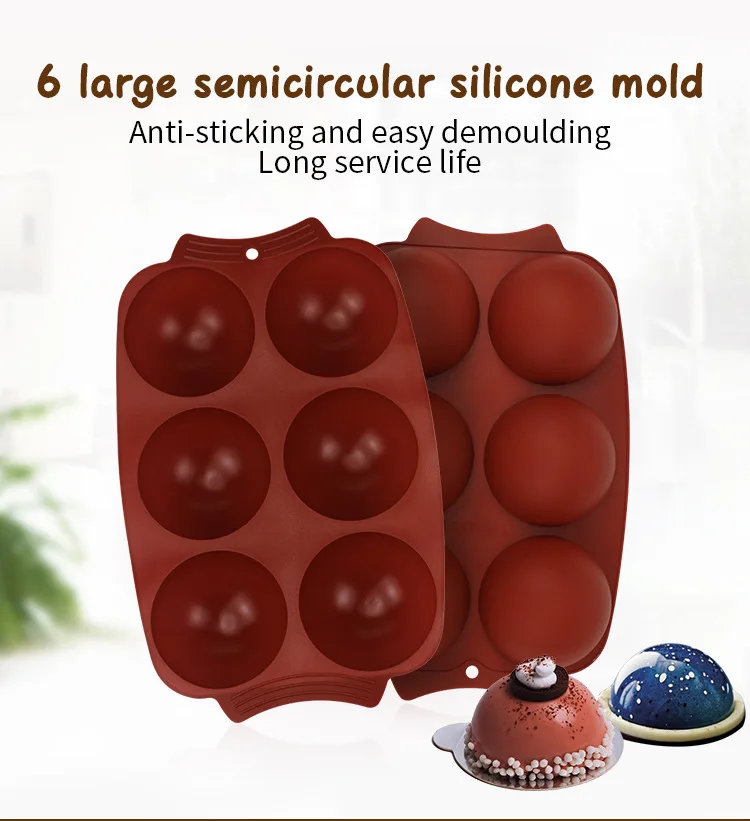 Silicone Mold 3D Large Semicircle Cake Kitchen Accessories Baking Decorating Tools For DIY Pastry Chocolate Candy Dessert Fondan
Silicone Mold 3D Large Semicircle Cake Kitchen Accessories Baking Decorating Tools For DIY Pastry Chocolate Candy Dessert Fondan