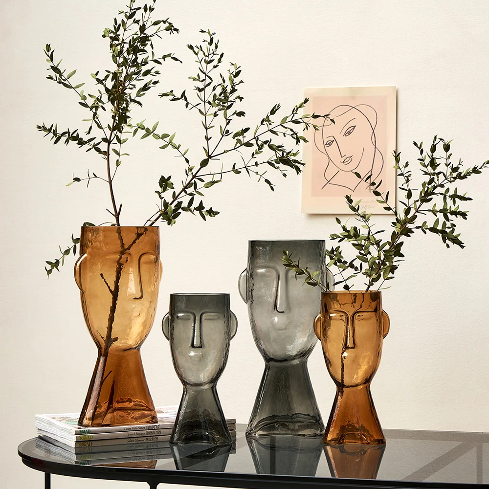 Abstract Human Face Vase Transparent Glass Vase Hydroponic Vase Plant Pots Home Office Living Room Decoration
Abstract Human Face Vase Transparent Glass Vase Hydroponic Vase Plant Pots Home Office Living Room Decoration