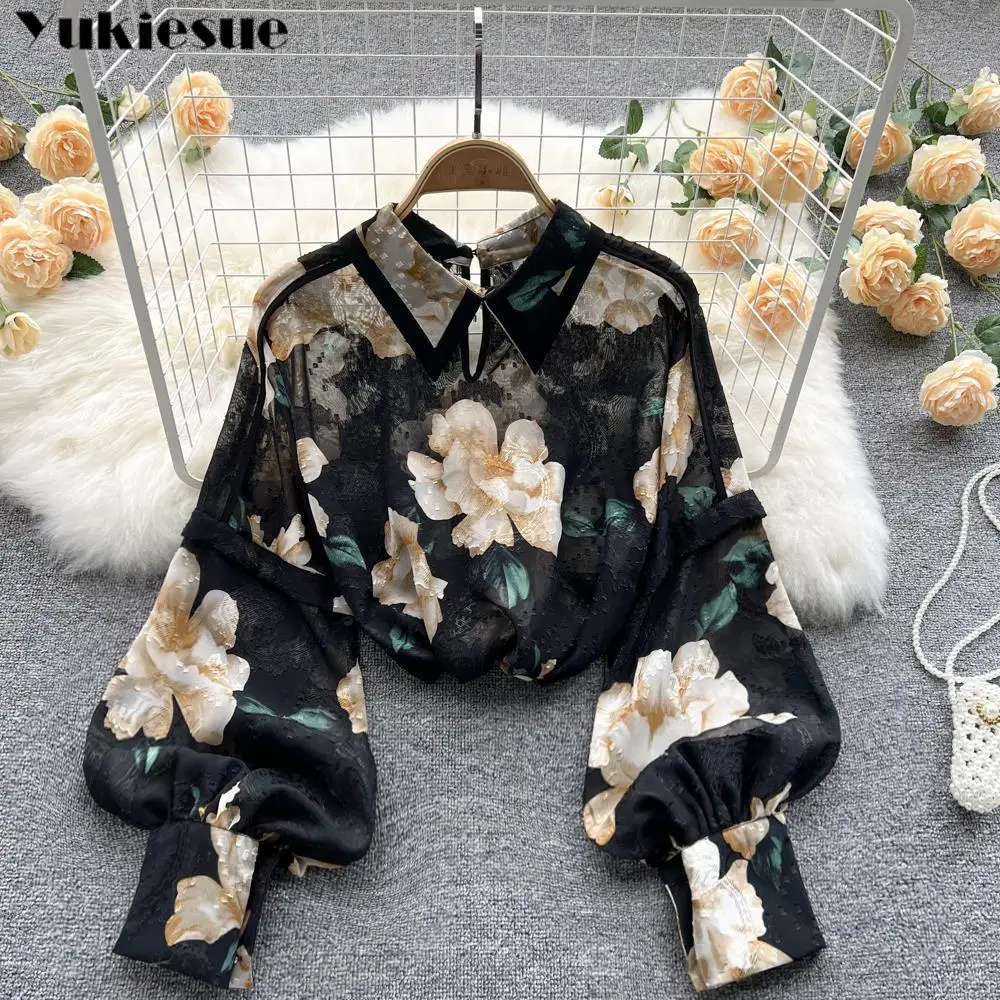 Elegant Women's summer blouses fashion new casual woman tops women floral printed chiffon shirt blouse blusas long sleeve top
Elegant Women's summer blouses fashion new casual woman tops women floral printed chiffon shirt blouse blusas long sleeve top