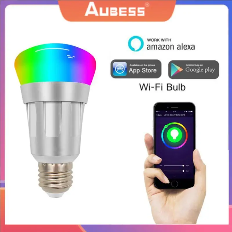 WiFi Smart Light Bulb B22 E27 E26 LED Lighting Lamp Work With Alexa Google Home Dimmable Timing Control Function Color Bulbs
WiFi Smart Light Bulb B22 E27 E26 LED Lighting Lamp Work With Alexa Google Home Dimmable Timing Control Function Color Bulbs