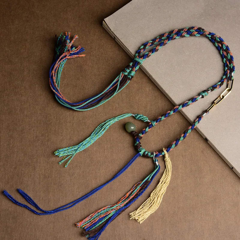 Плетеная вручную ожерелье с подвеской Thangka, веревка из тибетского этнического хлопка и конопли, ручная работа, хлопок Zakiram, Ручная Веревка, женские Украшения в стиле ретро
Плетеная вручную ожерелье с подвеской Thangka, веревка из тибетского этнического хлопка и конопли, ручная работа, хлопок Zakiram, Ручная Веревка, женские Украшения в стиле ретро