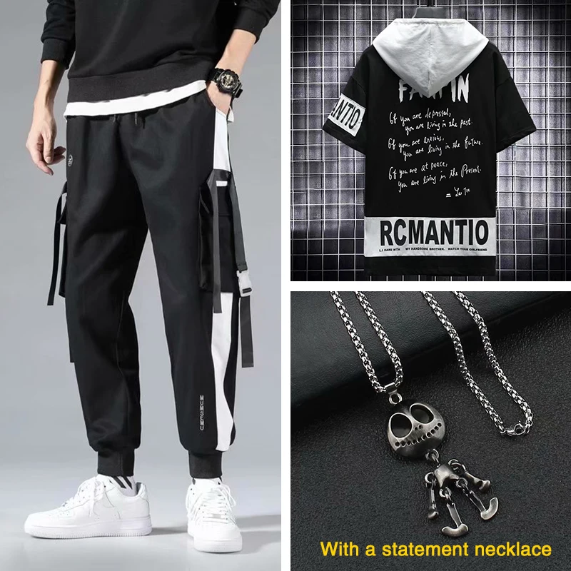 Sport Wear Mens Joggers Set Korean Fashion Hoodie Sweatshirt Cargo Pants 2 Piece Set Summer Tracksuit Men Clothes for Men
Sport Wear Mens Joggers Set Korean Fashion Hoodie Sweatshirt Cargo Pants 2 Piece Set Summer Tracksuit Men Clothes for Men
