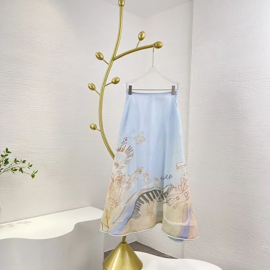 2023 New Linen Silk Beach Style High Quality Women Fashion Top Waisted Piano Printing All Matching A-line Skirt for Holiday
2023 New Linen Silk Beach Style High Quality Women Fashion Top Waisted Piano Printing All Matching A-line Skirt for Holiday