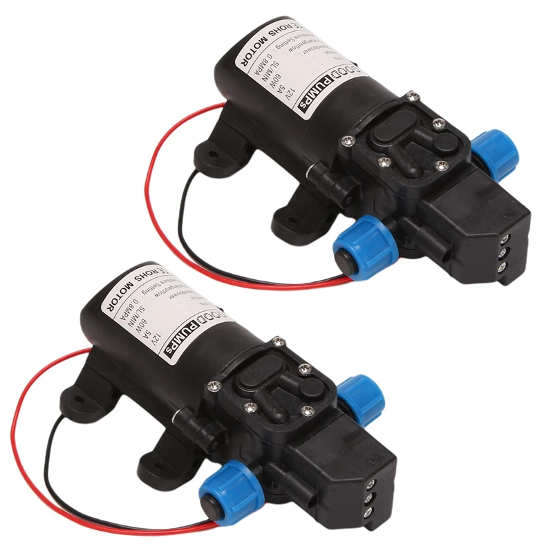2X Black DC 12V 60W High-Pressure Mini Membrane Water Pump Automatic Shutdown 5L / Min
2X Black DC 12V 60W High-Pressure Mini Membrane Water Pump Automatic Shutdown 5L / Min