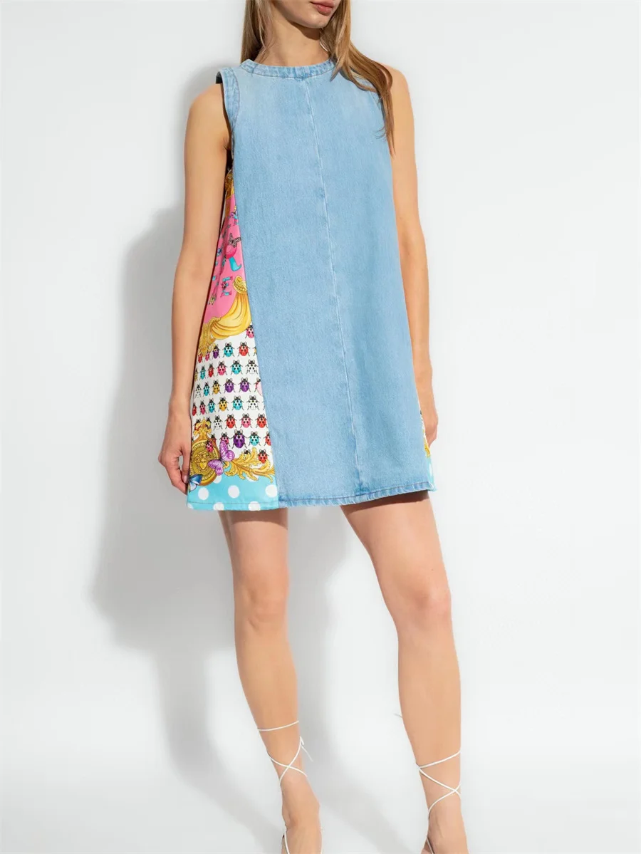 Traf 2023 woman denim skirt cotton splicing satin 3D printing loose elegant women's dress y2k clothes New fashion swing skirt
Traf 2023 woman denim skirt cotton splicing satin 3D printing loose elegant women's dress y2k clothes New fashion swing skirt