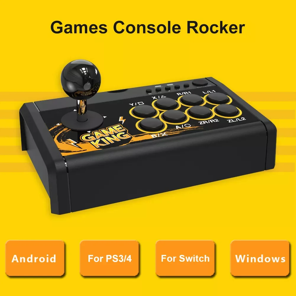 4 in 1 USB Games Console Rocker Wired Game Joystick Retro Arcade Station TURBO Fighting Controller for PS3/PS4/Switch/PC
4 in 1 USB Games Console Rocker Wired Game Joystick Retro Arcade Station TURBO Fighting Controller for PS3/PS4/Switch/PC