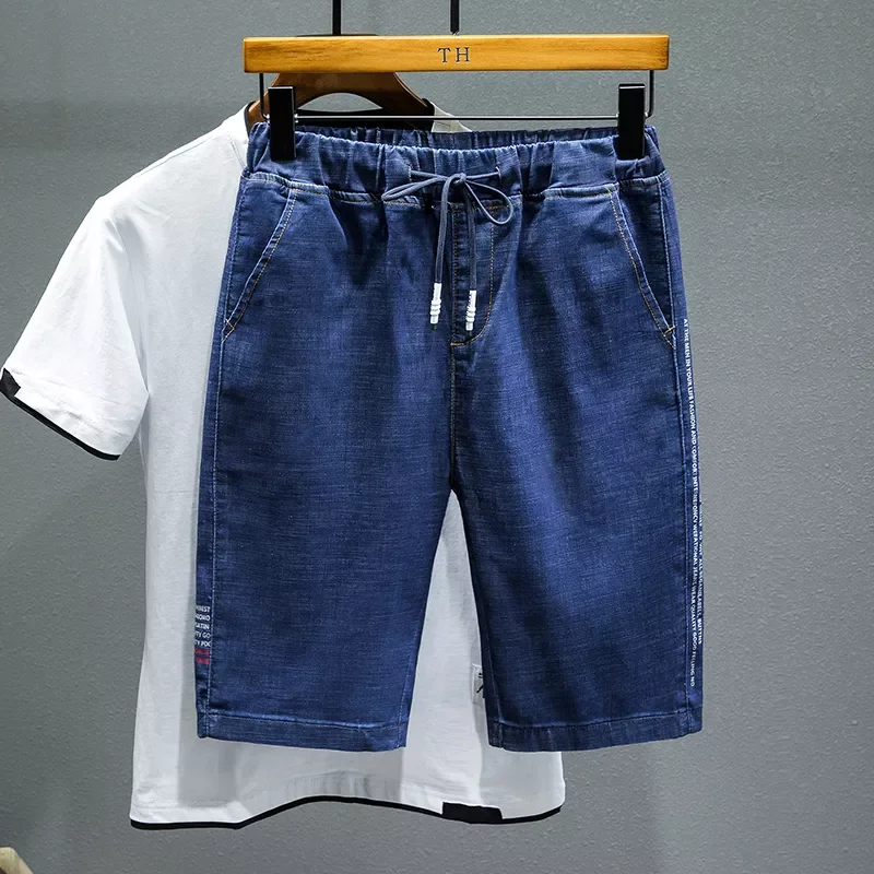 Plus Size 5XL 6XL 7XL Men's Drawstring Short Jeans Fashion Casual Letter Printing Loose Stretch Denim Shorts Male Black Blue
Plus Size 5XL 6XL 7XL Men's Drawstring Short Jeans Fashion Casual Letter Printing Loose Stretch Denim Shorts Male Black Blue
