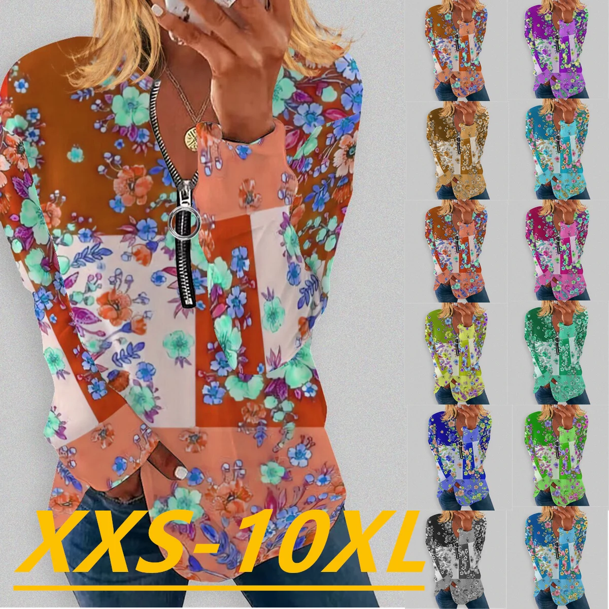 Autumn/Winter 2022 Fashion Women's Geometric Printing Zipper Round Neck Long Sleeve Casual Plus Size Top XXS-10XL
Autumn/Winter 2022 Fashion Women's Geometric Printing Zipper Round Neck Long Sleeve Casual Plus Size Top XXS-10XL