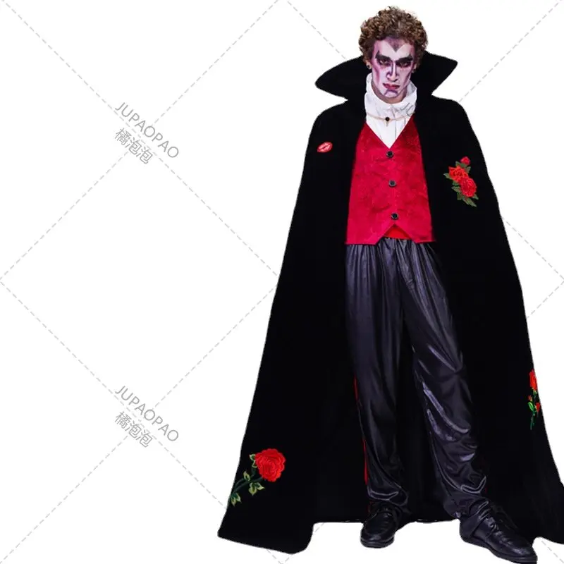 Adult Couple's Halloween Rose Embroidery Vampire Role-playing Stage Performance Party Costume Halloween Online Performance
Adult Couple's Halloween Rose Embroidery Vampire Role-playing Stage Performance Party Costume Halloween Online Performance