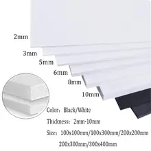 1pcs PVC Sheet Plate White/Black Foam Board Styrofoam Sheet DIY Model Making Material 1mm 2mm 3mm 5mm 7mm 8mm 10mm Thickness