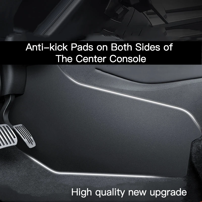 

Fuzzy Surfaces On Both Sides Of The Central Control Anti-Kick Pad Are Suitable For Tesla Model Y Interior Modification