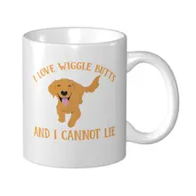 Mark Cup Mug I Love Golden Retriever Wiggle Butt Apparel Puppy Dog Owners Coffee Mugs Tea Milk Water Cup Travel Mugs Office Home