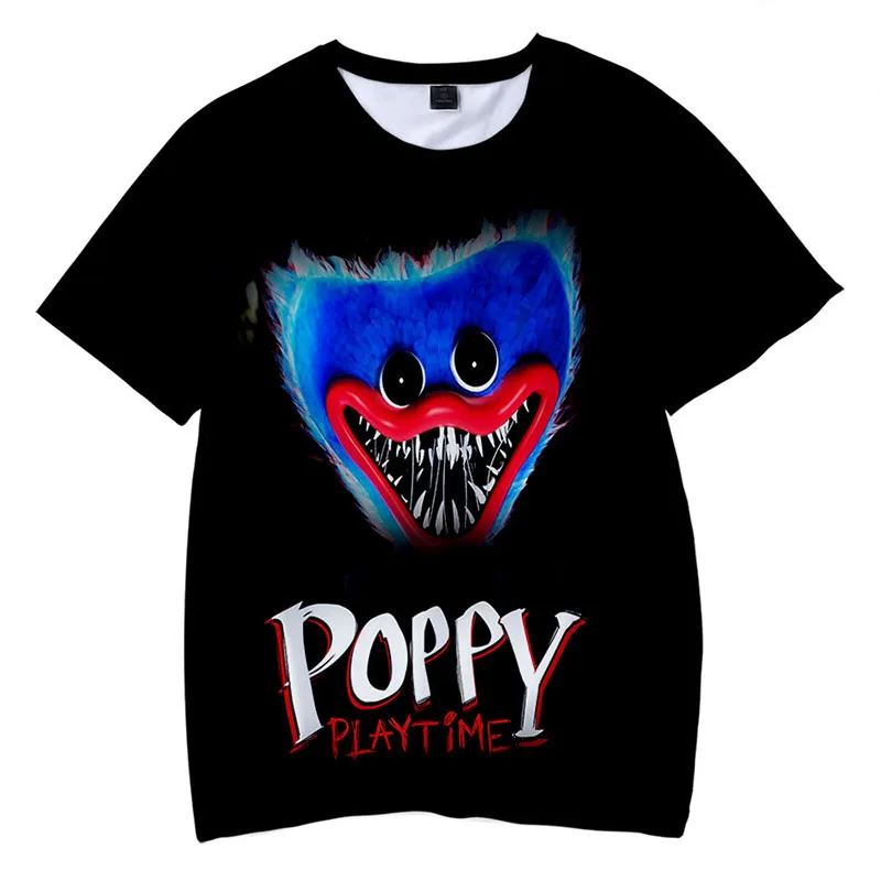 

4-14 Years Children's Poppy Playtime T-shirt Summer Kids Clothing Girls Clothes Casual Style Cartoon Boys Oversized 3D T-shirt