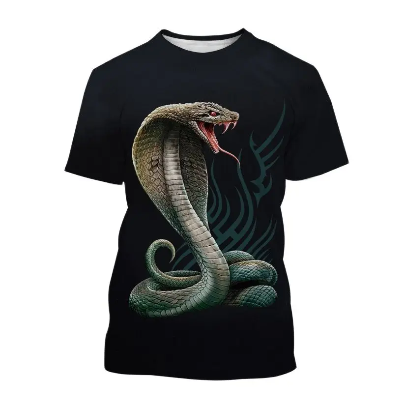 Summer Men and Women's 3D Snake Print T-shirt, Domineering Casual Quick Drying Short Sleeves, Polyester Fiber.
Summer Men and Women's 3D Snake Print T-shirt, Domineering Casual Quick Drying Short Sleeves, Polyester Fiber.
