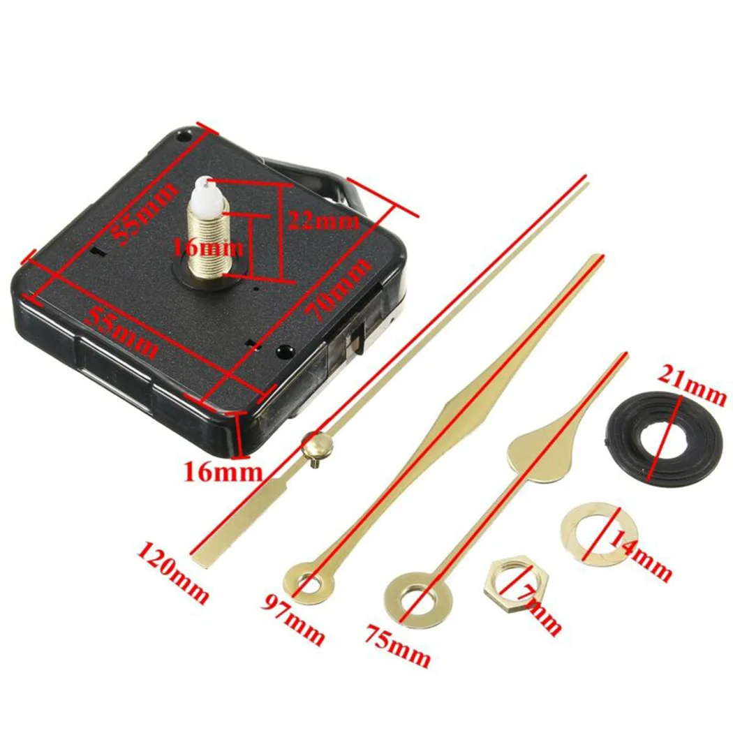Replacement Parts Clock Repair Set Simple Design 1.5V AA Battery Gold Hands Long Hands Mechanism Plastic + Aluminum
Replacement Parts Clock Repair Set Simple Design 1.5V AA Battery Gold Hands Long Hands Mechanism Plastic + Aluminum