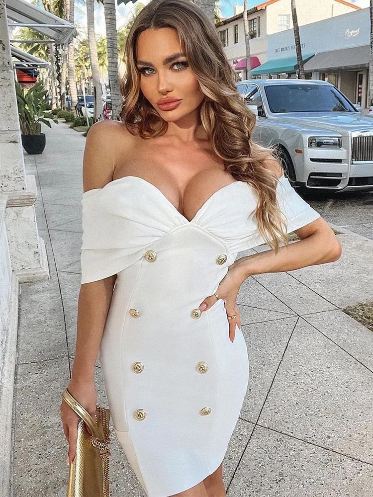 Off Shoulder Bandage Dress for 2022 New Year Women White Bandage Dress Bodycon Summer Sexy Party Dress Evening Club Outfits
Off Shoulder Bandage Dress for 2022 New Year Women White Bandage Dress Bodycon Summer Sexy Party Dress Evening Club Outfits