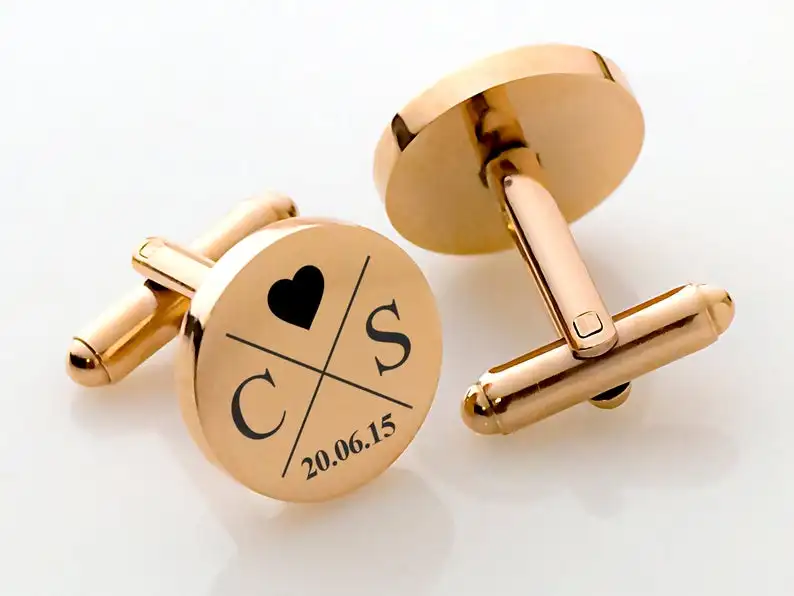 

Custom Engraved Groom Shirt Cufflinks Wedding Gifts Name Lettering Personalized Best Men Cuff links Buttons Groomsmen Jewelry
