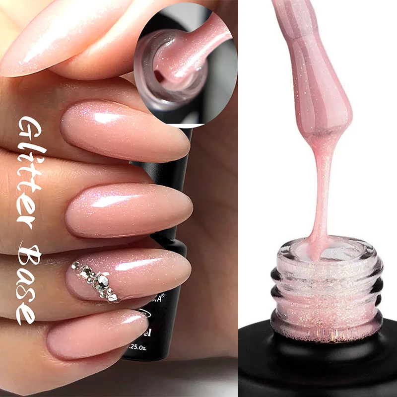 

Блестящий молочный розовый резиновый основа под гель лак Камуфляжный цвет лак для ногтей телесный коричневый отмачиваемый УФ-гель для ногт...