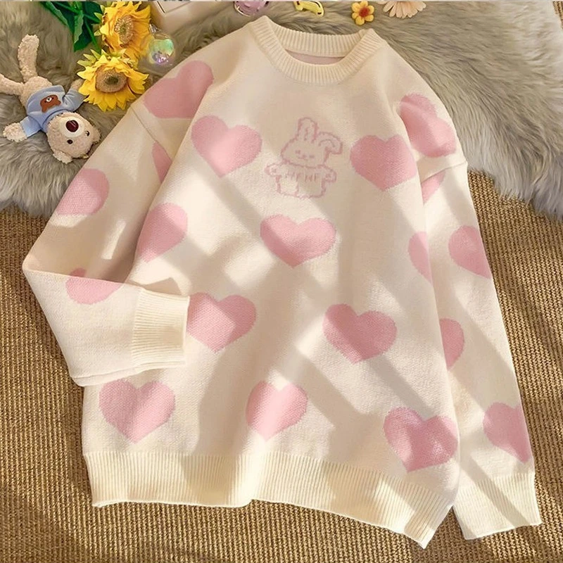 Soft cute and sweet rabbit pattern round neck pullover women's fall/winter 2022 Korean loose and versatile fashion sweater woman
Soft cute and sweet rabbit pattern round neck pullover women's fall/winter 2022 Korean loose and versatile fashion sweater woman
