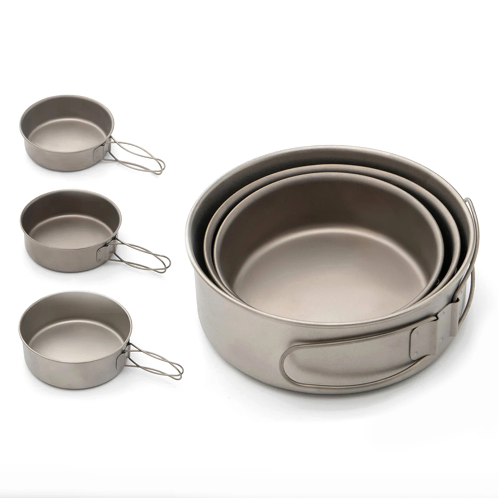 Cookware Titanium Bowl 3pcs Foldable Handle Lightweight Ultralight Camping Versatile Sizes Corrosion-Resistant
Cookware Titanium Bowl 3pcs Foldable Handle Lightweight Ultralight Camping Versatile Sizes Corrosion-Resistant