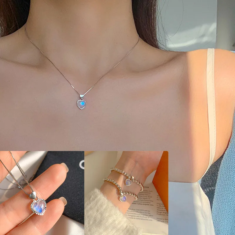 Korea Cream Moonstone Love Necklace Minority Simple Cold Love Love Pendant Necklace Female Clavicle Chain Jewelry Wholesale
Korea Cream Moonstone Love Necklace Minority Simple Cold Love Love Pendant Necklace Female Clavicle Chain Jewelry Wholesale