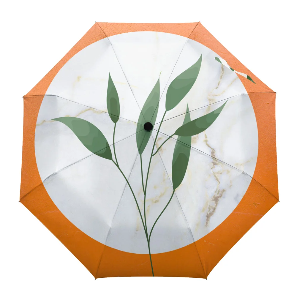 Orange Marble Summer Leaves Fully-automatic Umbrella for Outdoor Kids Adults Printed Umbrella Foldable Eight Strand Umbrella
Orange Marble Summer Leaves Fully-automatic Umbrella for Outdoor Kids Adults Printed Umbrella Foldable Eight Strand Umbrella