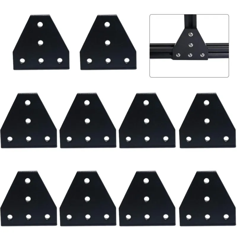10pcs/lot Corner Bracket Plate T Shape 5 Holes 90 Degree External Connection Plate 2020 Aluminum Alloy Extrusion Profile
10pcs/lot Corner Bracket Plate T Shape 5 Holes 90 Degree External Connection Plate 2020 Aluminum Alloy Extrusion Profile