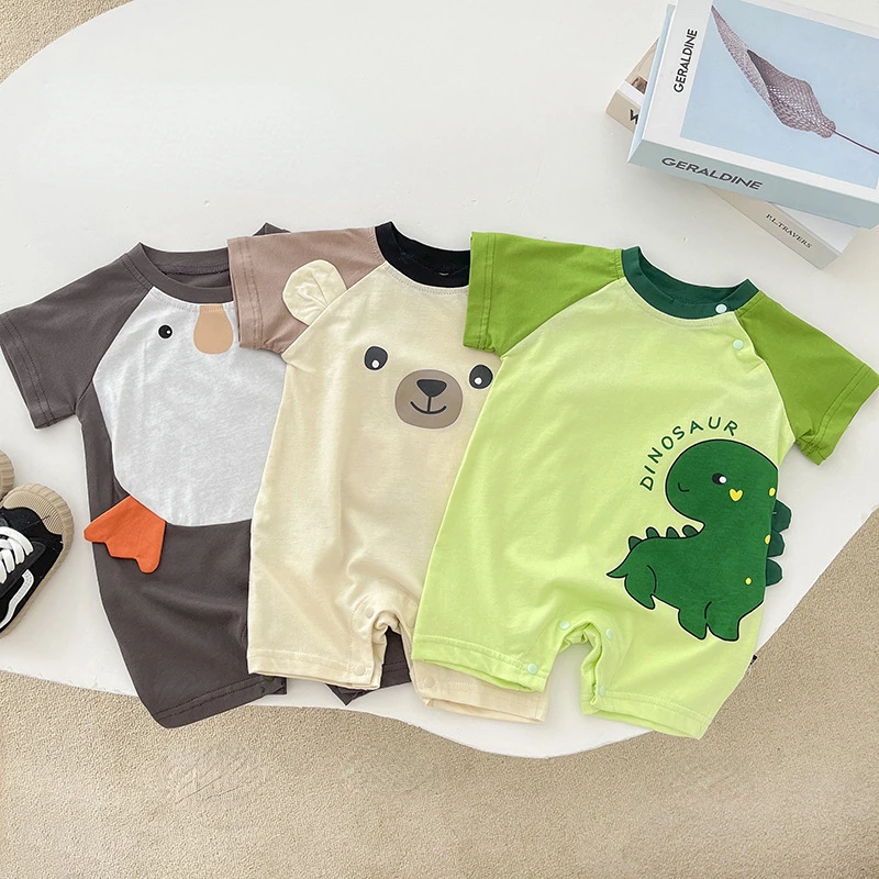 Summer Infant Baby Boys Girls Romper Cotton Short Sleeve Dinosaur Bear Newborn Fashion Baby Clothing Playsuit Jumpsuits 0-3Y
Summer Infant Baby Boys Girls Romper Cotton Short Sleeve Dinosaur Bear Newborn Fashion Baby Clothing Playsuit Jumpsuits 0-3Y