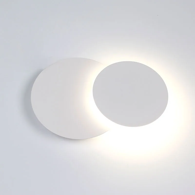 

Современный минималистичный светодиодный настенный светильник, Креативный светодиодный прикроватный светильник для спальни, круглый вращающийся бра на стену, комнатный настенный светильник